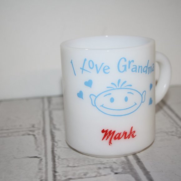 Vintage coffee mug I LOVE GRANDMA MARK 3.25" - Picture 3 of 4